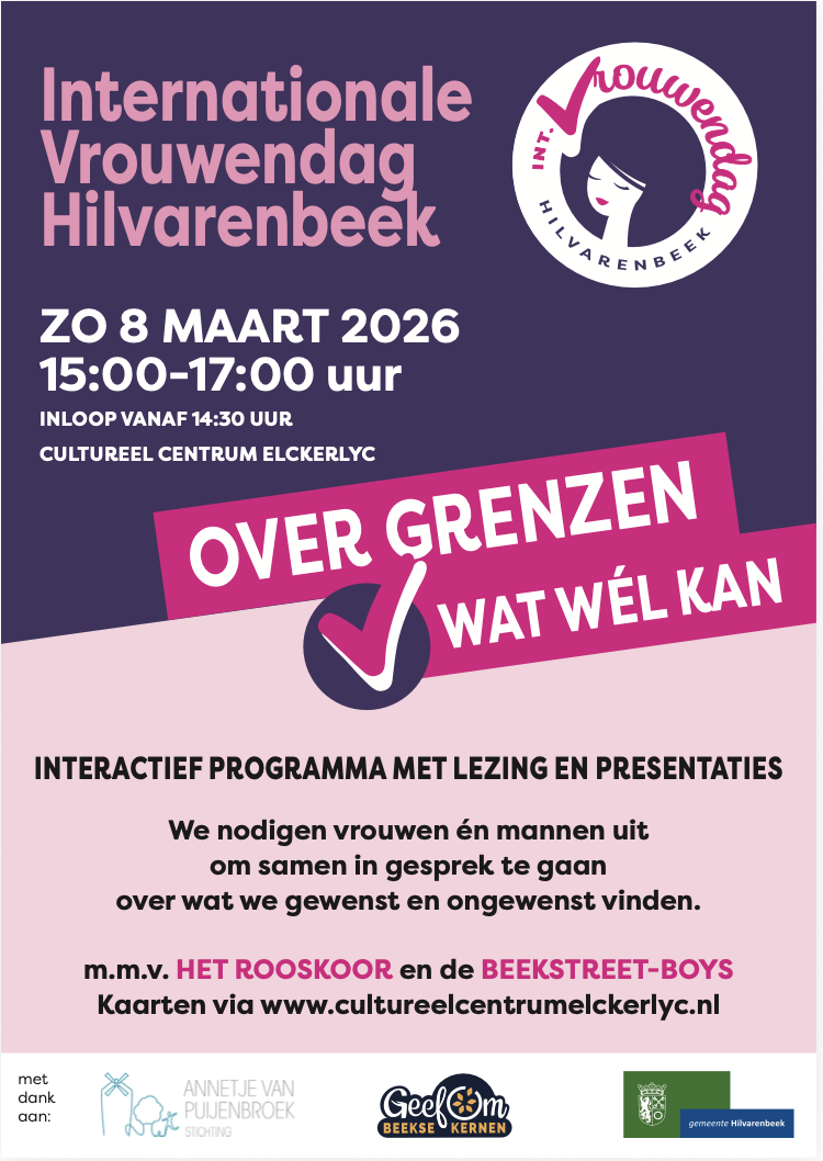 Flyer Internationale Vrouwendag Hilvarenbeek